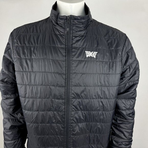 Independent Trading Company Puffer Jacket Mens XL EUC Lightweight Full Zip Black - Picture 6 of 16